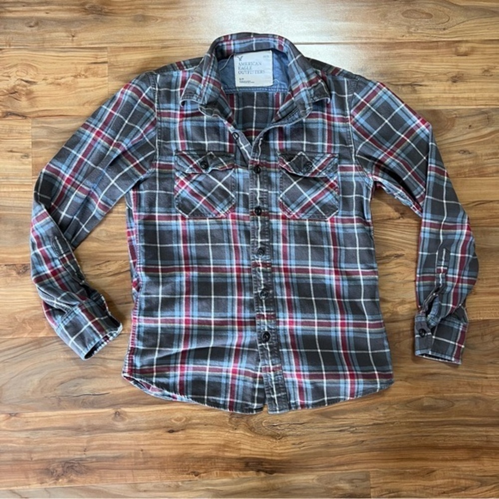 Vintage American Eagle Outfitters Flannel Shirt Button Y2K 2000s Small